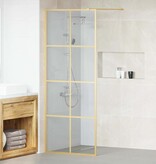 VidaXL Inloop Douche Wand Goud 80 x 195 cm gehard glas