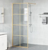 VidaXL Inloop Douche Wand Goud 80 x 195 cm gehard glas