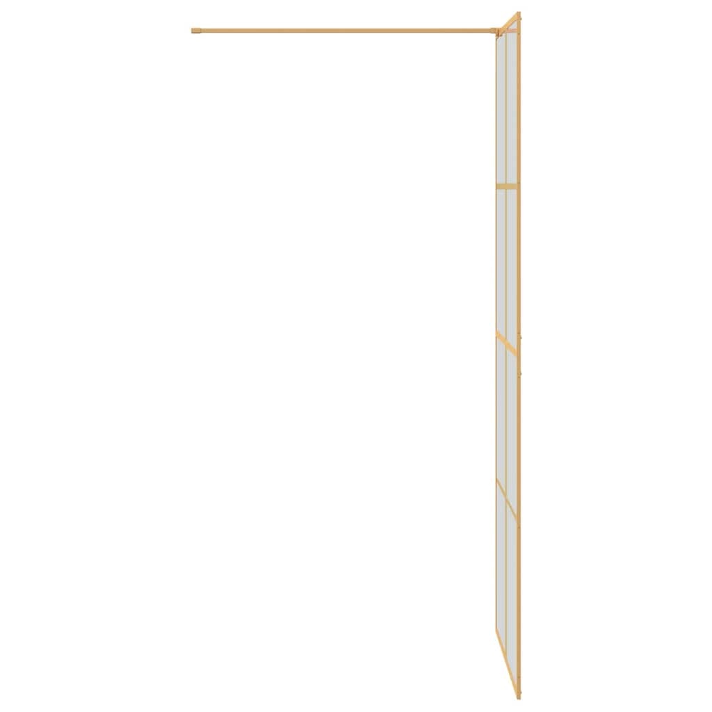 VidaXL Inloop Douche Wand Goud 80 x 195 cm gehard glas