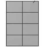 VidaXL Inloop Douche Wand Zwart 140 x 195 cm gehard glas