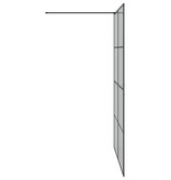 VidaXL Inloop Douche Wand Zwart 140 x 195 cm gehard glas