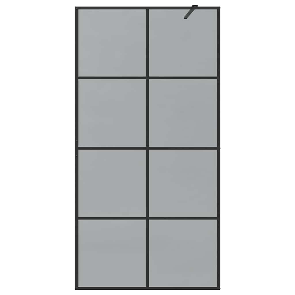 VidaXL Inloop Douche Wand Zwart 100 x 195 cm gehard glas