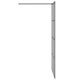 VidaXL Inloop Douche Wand Zwart 100 x 195 cm gehard glas