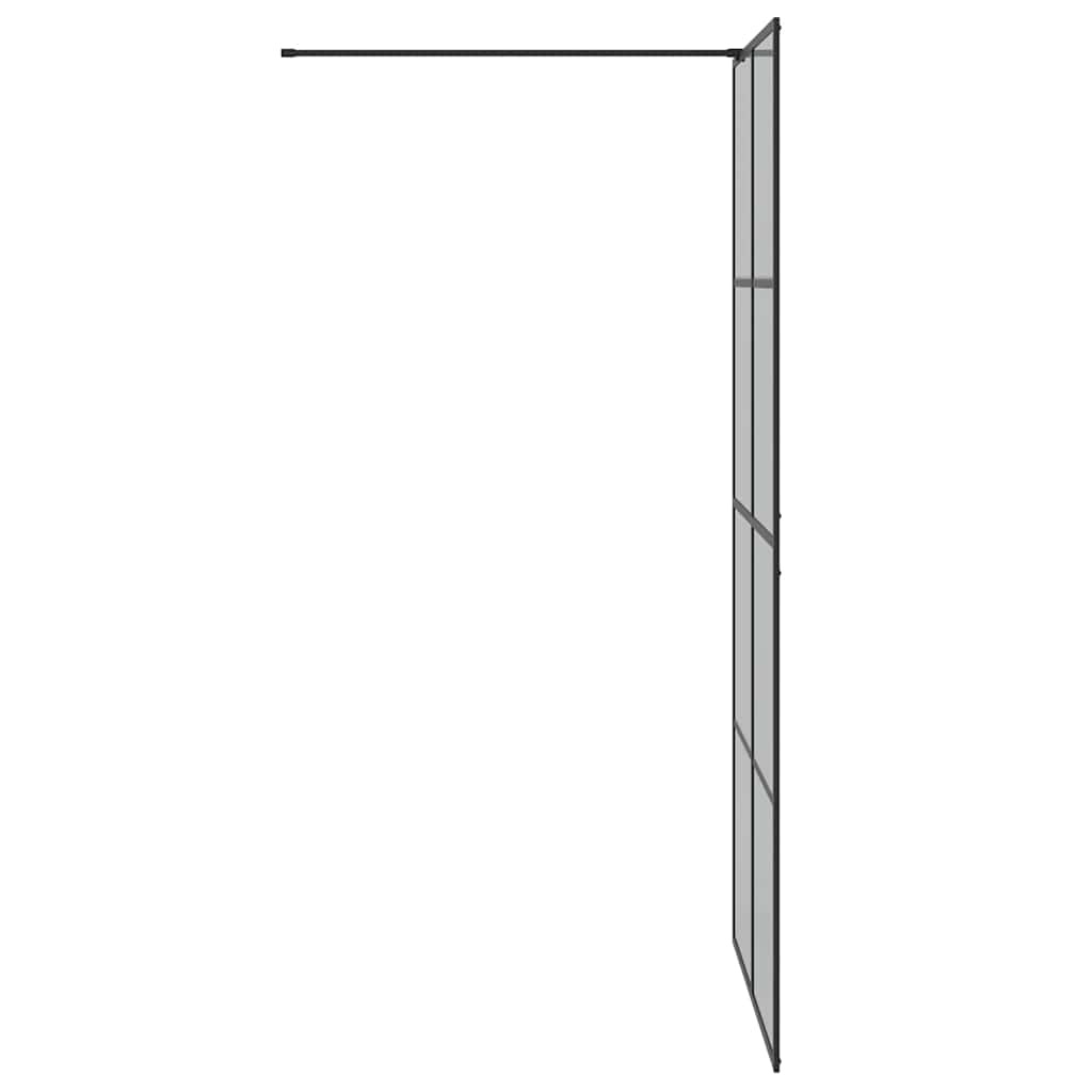 VidaXL Inloop Douche Wand Zwart 100 x 195 cm gehard glas