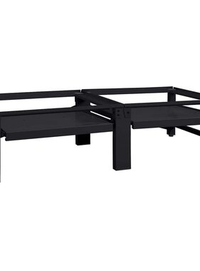 VidaXL Wasmachine Pedestal 2 pcs Zwart 64 x 55 x 32.5 cm Staal