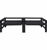 VidaXL Wasmachine Pedestal 2 pcs Zwart 64 x 55 x 32.5 cm Staal