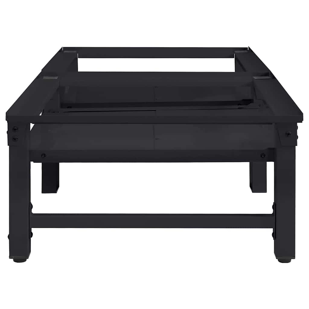VidaXL Wasmachine Pedestal 2 pcs Zwart 64 x 55 x 32.5 cm Staal