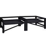 VidaXL Wasmachine Pedestal 2 pcs Zwart 64 x 55 x 32.5 cm Staal