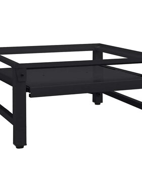 VidaXL Wasmachine Pedestal Zwart 64 x 55 x 32.5 cm Staal