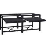 VidaXL Wasmachine Pedestal 2 pcs Zwart 64 x 55 x 32.5 cm Staal