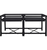 VidaXL Wasmachine Pedestal 2 pcs Zwart 64 x 55 x 32.5 cm Staal