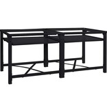 VidaXL Wasmachine Pedestal 2 pcs Zwart 64 x 55 x 32.5 cm Staal