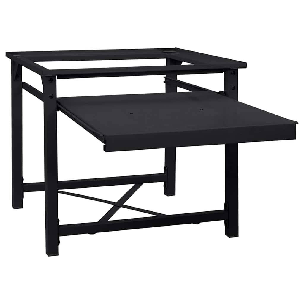 VidaXL Wasmachine Pedestal Zwart 64 x 55 x 32.5 cm Staal