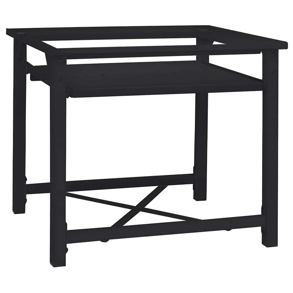 VidaXL Wasmachine Pedestal Zwart 64 x 55 x 32.5 cm Staal