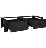VidaXL Wasmachine Pedestal 2 pcs Zwart 64 x 55 x 32.5 cm Staal