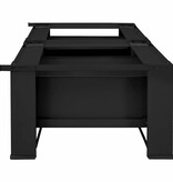 VidaXL Wasmachine Pedestal 2 pcs Zwart 64 x 55 x 32.5 cm Staal