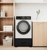 VidaXL Wasmachine Pedestal Zwart 64 x 55 x 32.5 cm Staal