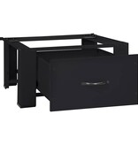 VidaXL Wasmachine Pedestal Zwart 64 x 55 x 32.5 cm Staal