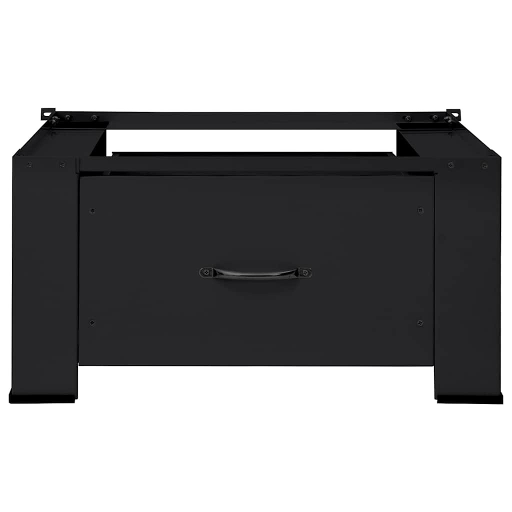 VidaXL Wasmachine Pedestal Zwart 64 x 55 x 32.5 cm Staal