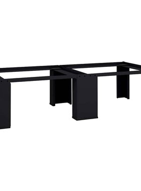 VidaXL Wasmachine Pedestal 2 pcs Zwart 64 x 55 x 32.5 cm Staal