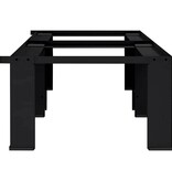 VidaXL Wasmachine Pedestal 2 pcs Zwart 64 x 55 x 32.5 cm Staal