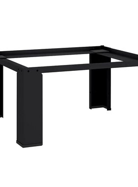 VidaXL Wasmachine Pedestal Zwart 64 x 55 x 32.5 cm Staal