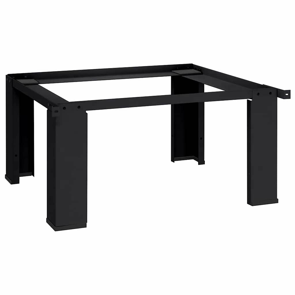 VidaXL Wasmachine Pedestal Zwart 64 x 55 x 32.5 cm Staal