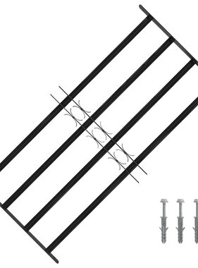 VidaXL Raam Rooster Zwart 115 x 60 cm Gepoedercoat staal