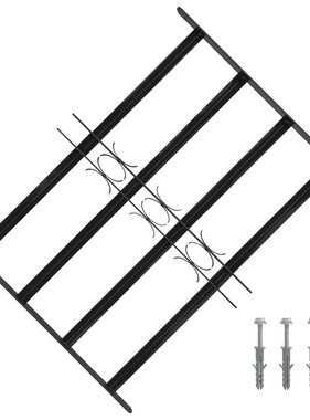 VidaXL Raam Rooster Zwart 75.5 x 60 cm Gepoedercoat staal
