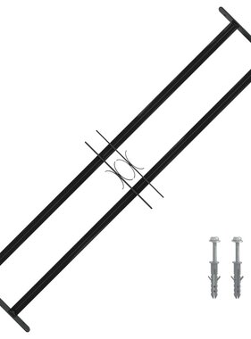 VidaXL Raam Rooster Zwart 115 x 30 cm Gepoedercoat staal