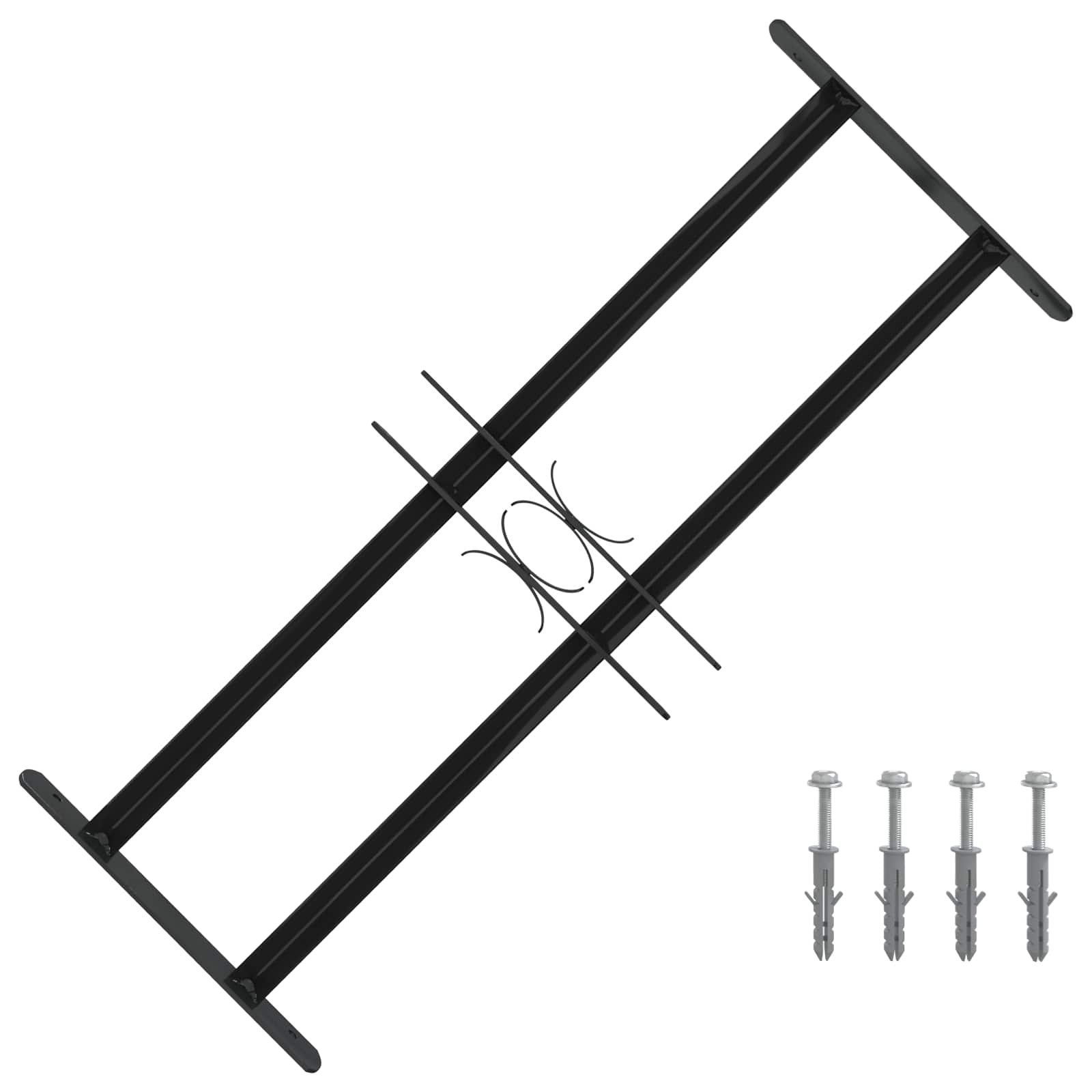 VidaXL Raam Rooster Zwart 76 x 30 cm Gepoedercoat staal