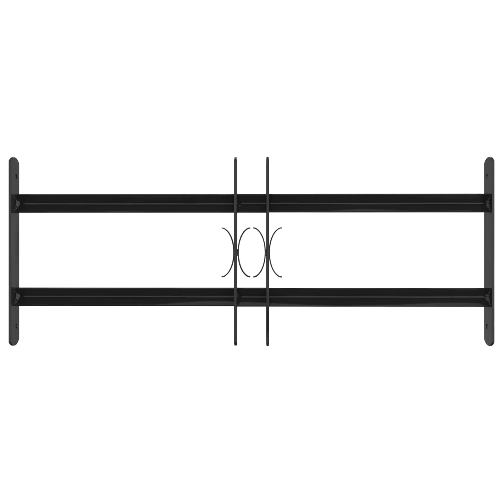 VidaXL Raam Rooster Zwart 76 x 30 cm Gepoedercoat staal