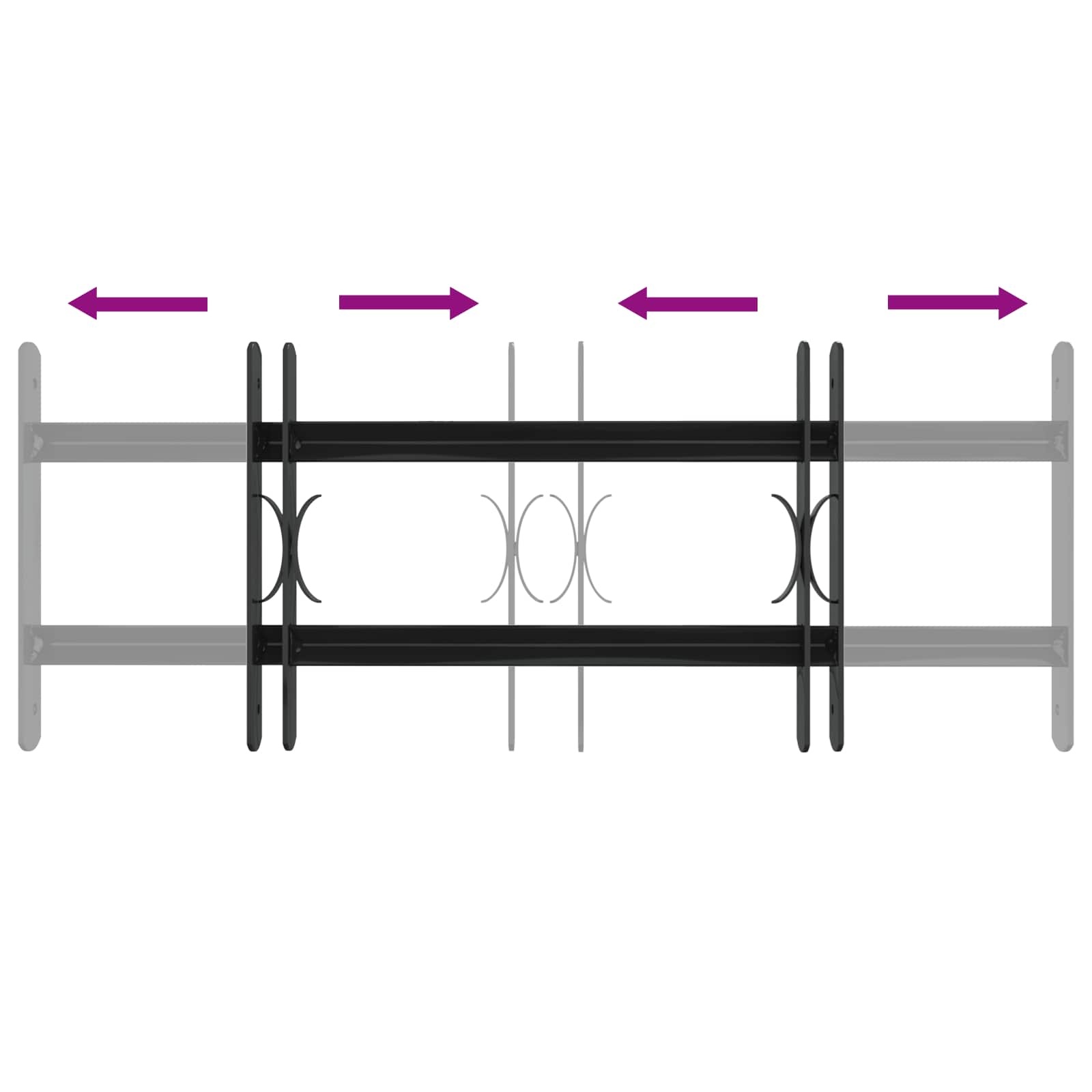 VidaXL Raam Rooster Zwart 76 x 30 cm Gepoedercoat staal