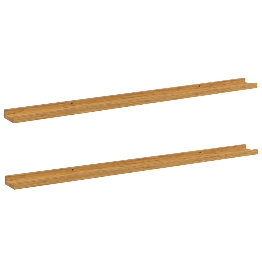 VidaXL Wandplank met plank 2 pcs Beige 115 x 9 x 3 cm Bewerkt hout