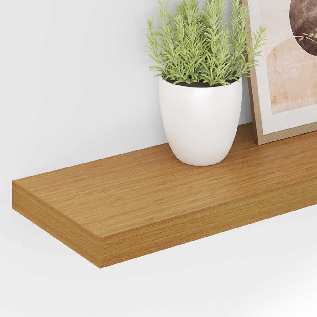 VidaXL Wandplank met opslag 2 pcs Beige 120 x 23,5 x 4 cm Bewerkt hout