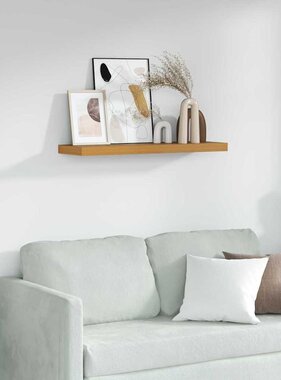 VidaXL Wandplank Wandgemonteerd Beige 90 x 23,5 x 4 cm Bewerkt hout