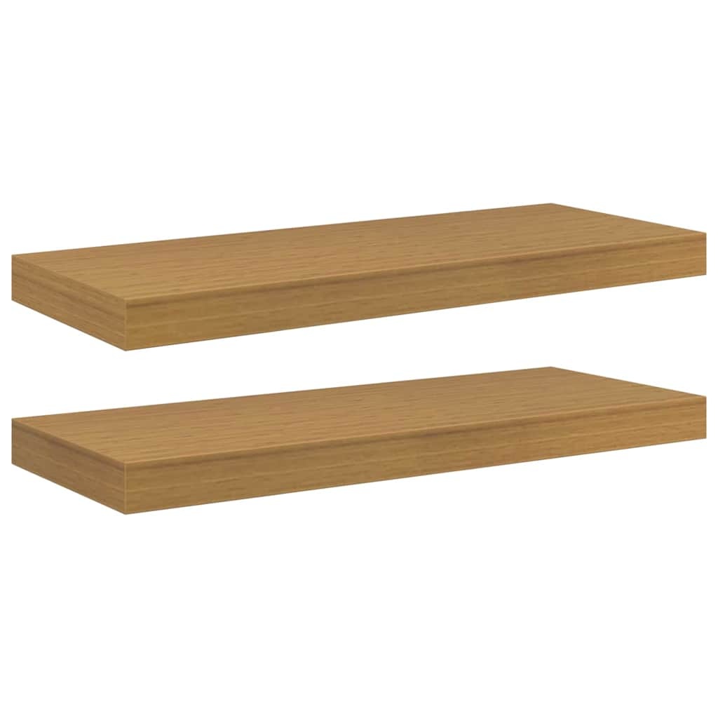 VidaXL Wandplank met opslag 2 pcs Beige 60 x 23,5 x 4 cm Bewerkt hout
