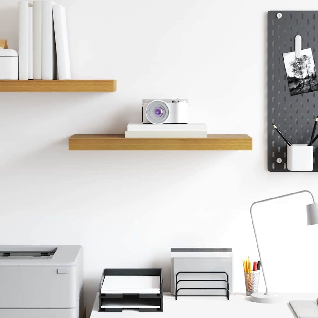 VidaXL Wandplank Wandgemonteerd Beige 50 x 23 x 4 cm Bewerkt hout