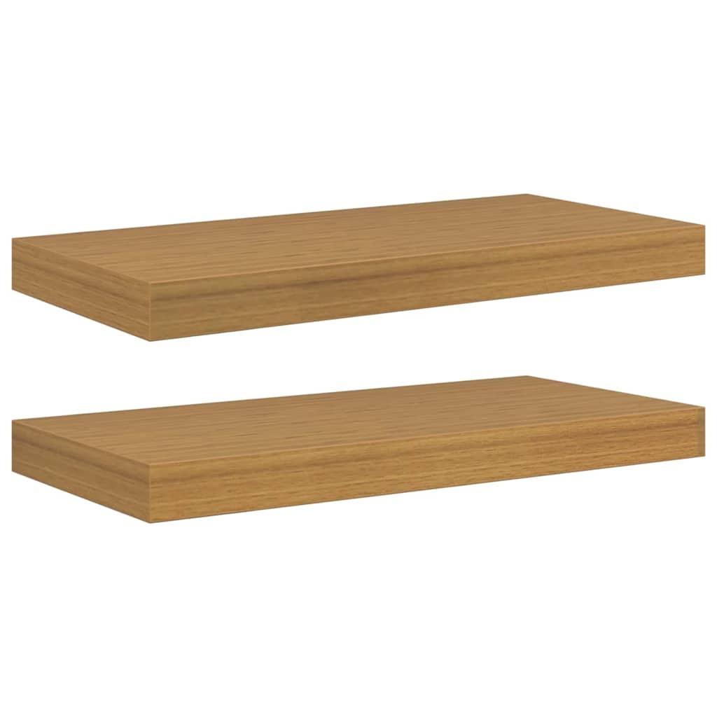 VidaXL Wandplank met opslag 2 pcs Beige 50 x 23 x 4 cm Bewerkt hout