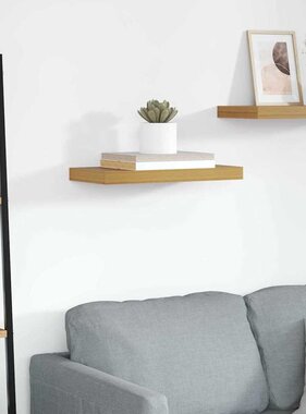 VidaXL Wandplank Wandgemonteerd Beige 50 x 23 x 4 cm Bewerkt hout