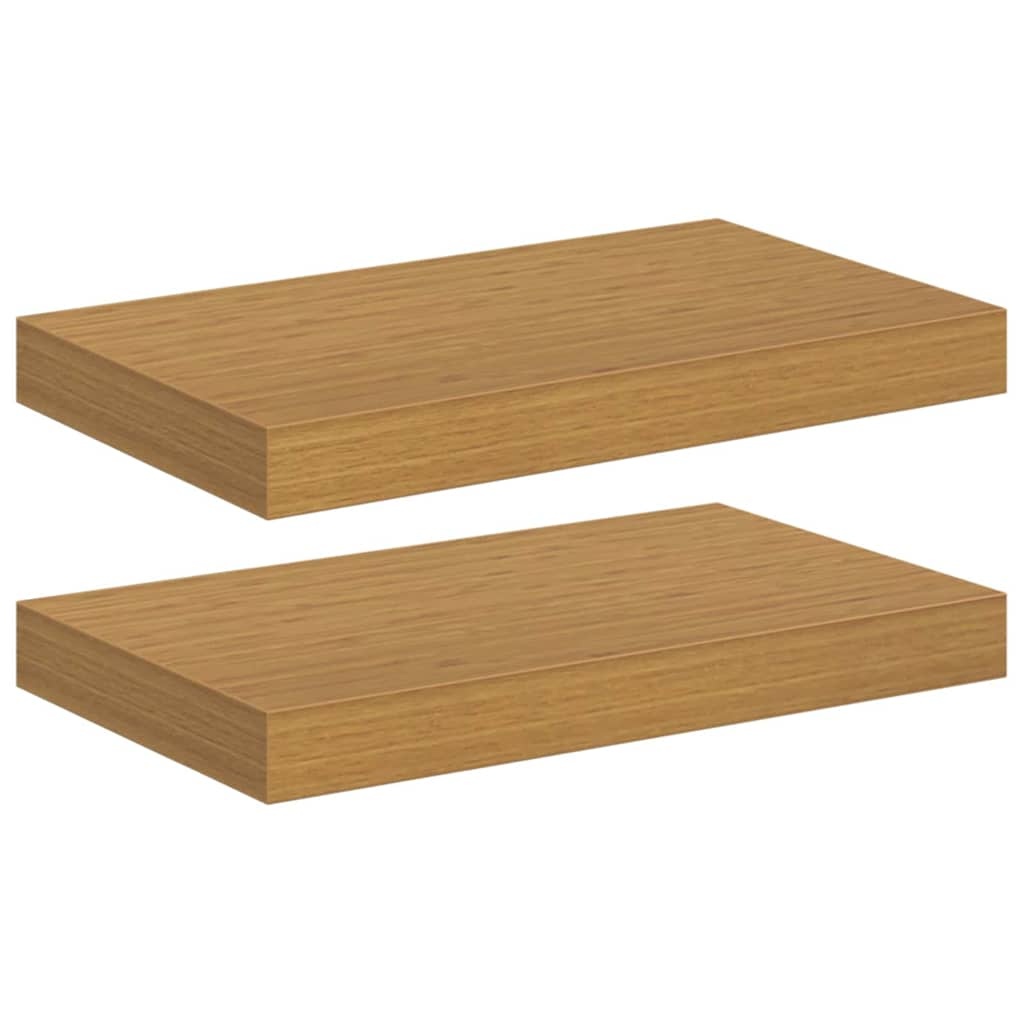 VidaXL Wandplank met opslag 2 pcs Beige 40 x 23,5 x 4 cm Bewerkt hout