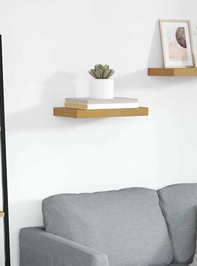 VidaXL Wandplank Wandgemonteerd Beige 40 x 23,5 x 4 cm Bewerkt hout