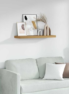 VidaXL Wandplank Wandgemonteerd Bruin 90 x 23,5 x 4 cm Bewerkt hout