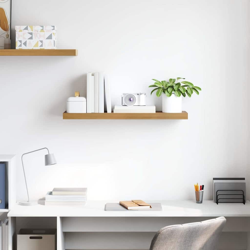 VidaXL Wandplank Wandgemonteerd Bruin 90 x 23,5 x 4 cm Bewerkt hout