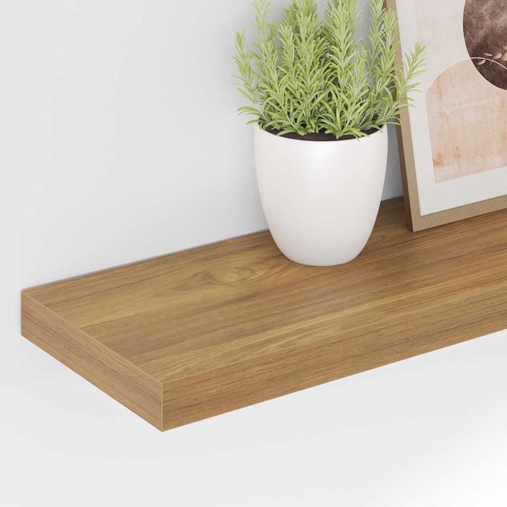 VidaXL Wandplank met opslag 4 pcs Bruin 50 x 23 x 4 cm Bewerkt hout