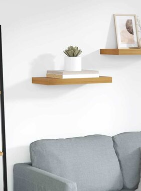 VidaXL Wandplank Wandgemonteerd Bruin 50 x 23 x 4 cm Bewerkt hout