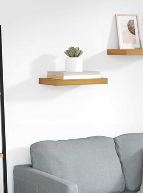 VidaXL Wandplank Wandgemonteerd Bruin 40 x 23,5 x 4 cm Bewerkt hout