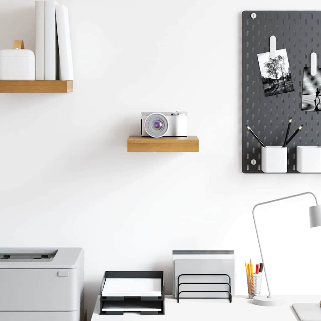 VidaXL Wandplank Wandgemonteerd Bruin 23 x 23,5 x 4 cm Bewerkt hout