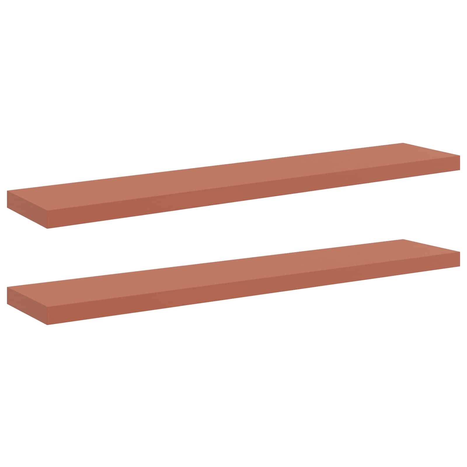 VidaXL Wandplank met opslag 2 pcs Rood 120 x 23,5 x 4 cm Bewerkt hout