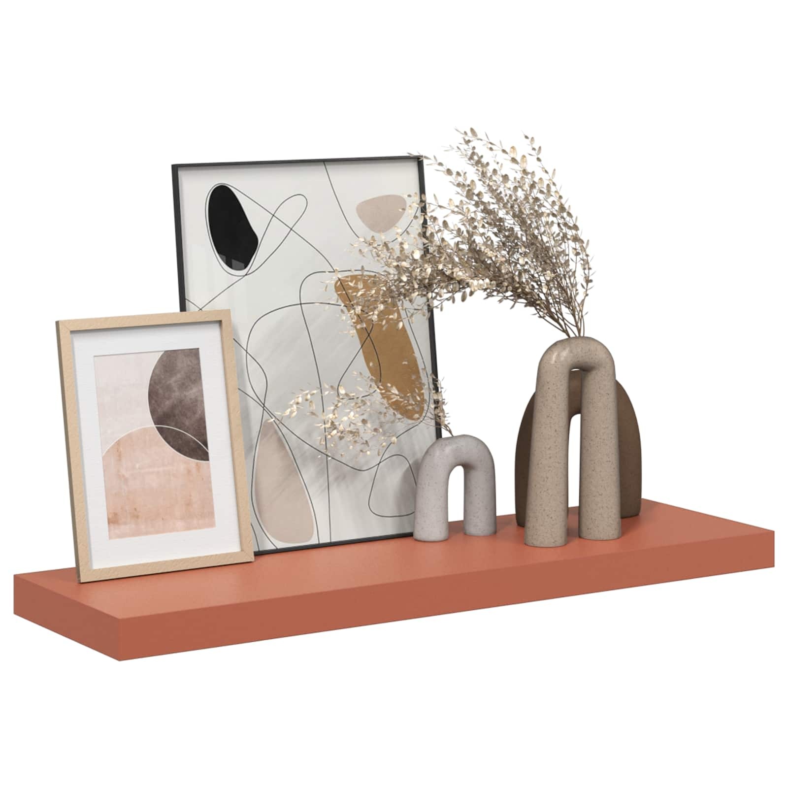 VidaXL Wandplank met opslag 2 pcs Rood 90 x 23,5 x 4 cm Bewerkt hout